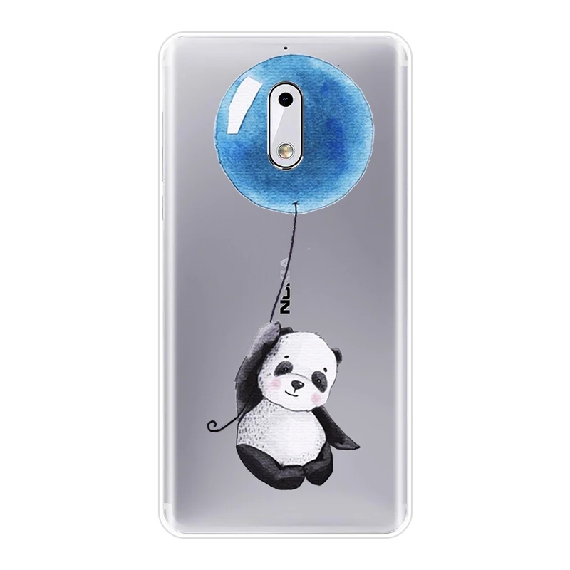 TPU Phone Case Silicone For Nokia X6 7 Plus Cat Bear Fox Panda Lion Elephant Cow Sloth Soft Back Cover 1 2 3 5 6 8 | Мобильные