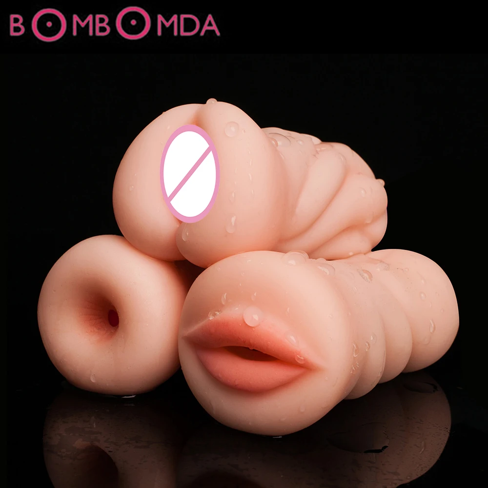 Real Pussy Realistic Deep Throat Male Masturbator Silicone Sex Toys for Men Artificial Vagina Mouth Anal Erotic Oral | Красота и
