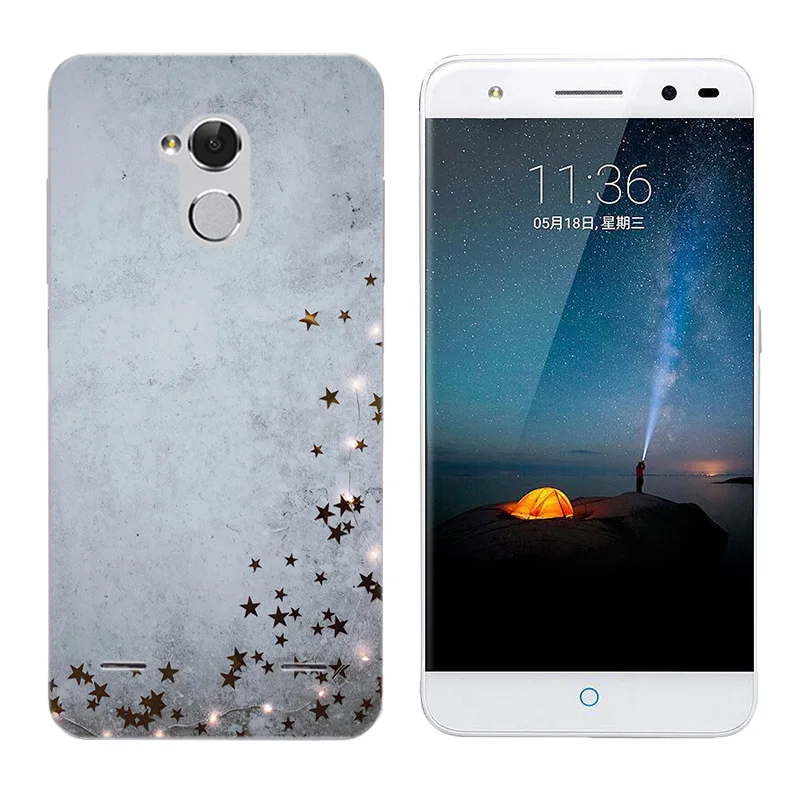 5.0&quot for ZTE Blade BA2 V7 Lite Back Cover Soft Silicone Phone Case Triangle Printing V7Lite Coque Capa |