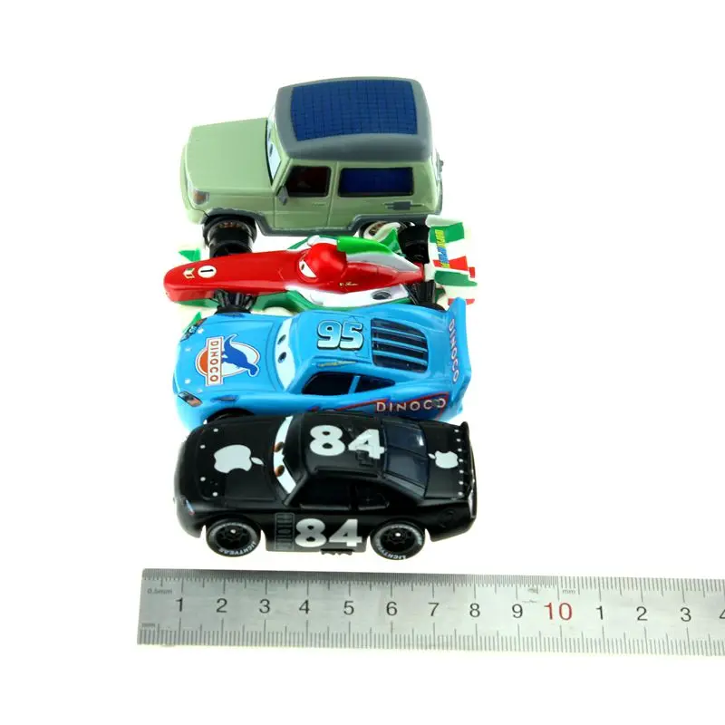 

4pcs/lot Disney Pixar Cars Lightning Mcqueen Miles Axlerod 1:55 Diecast Metal Alloy Model Car Birthday Gift Toys For Children