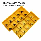 Твердосплавная вставка TCMT110204, VP15TFUS735, инструмент для внутренней и наружной токарной обработки, инструмент для токарного станка с ЧПУ TCMT110204, Фрезерный инструмент, 20 шт.