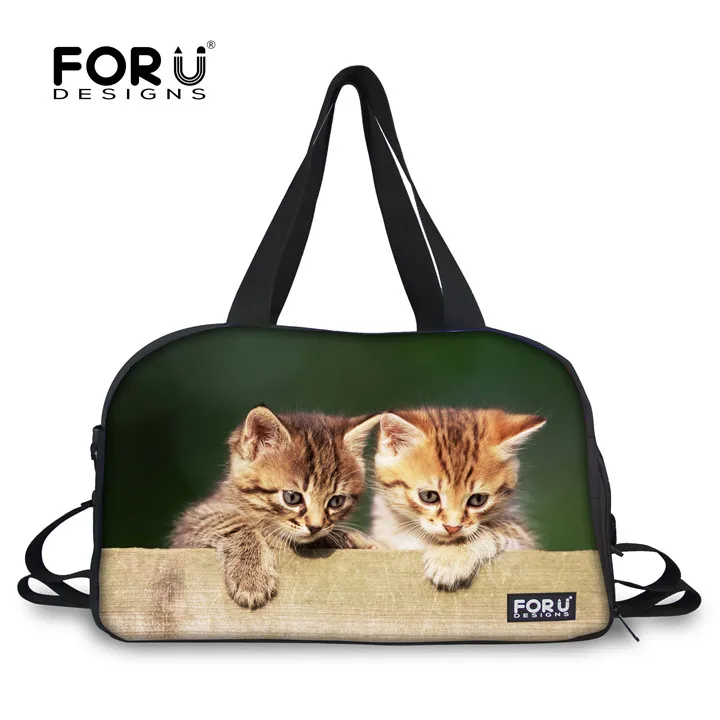 XQ0125T FORUDESIGNS спортивные сумки спортивная сумка для женщин фитнес Kawaii маленький кот Коврик для йоги с принтом сумки спортивные тренировочные сумки на плечо - Цвет: XQ0125T
