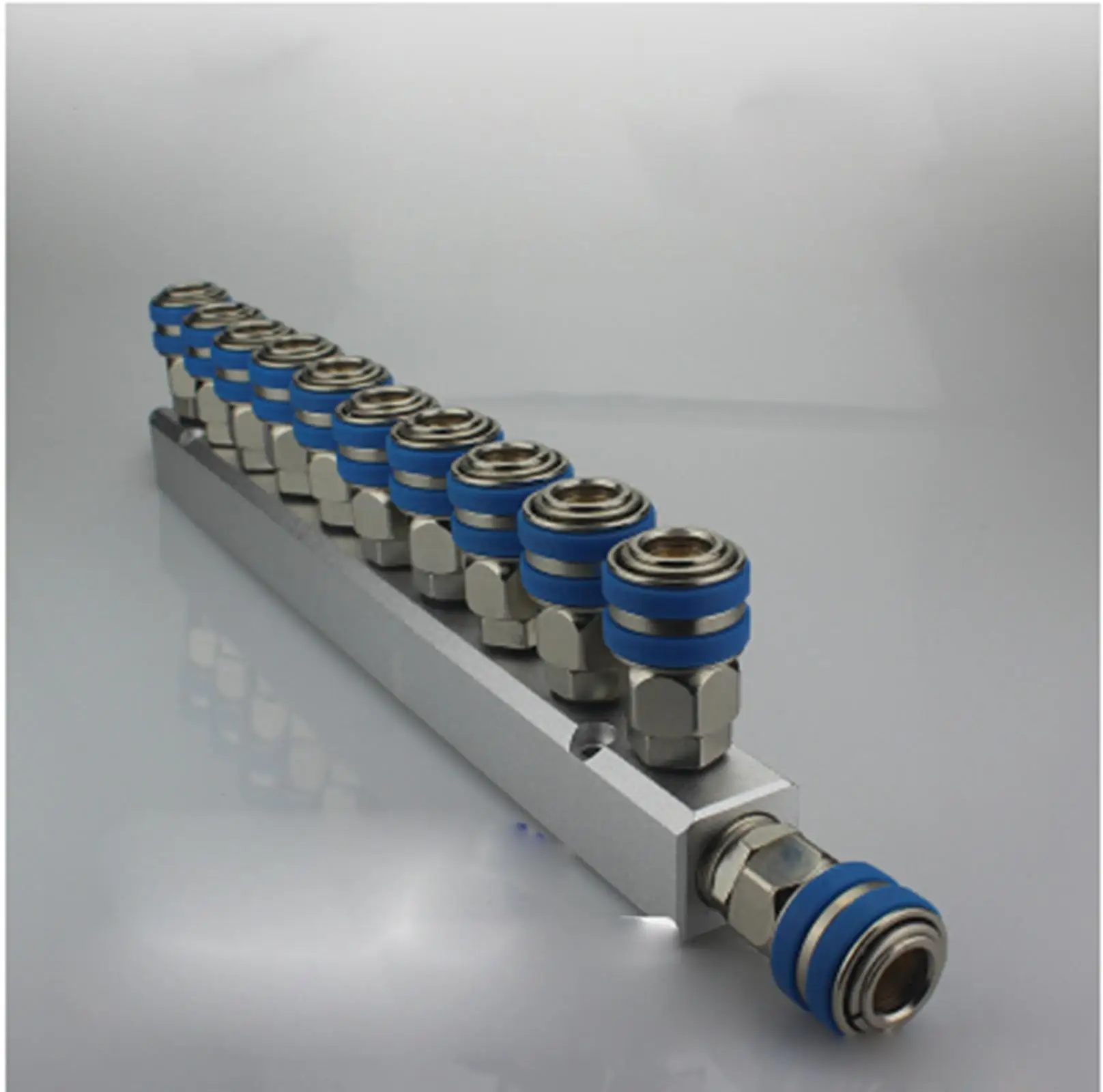 

C Type Socket Out 10 Way Pneumatic Air Solid Aluminum Manifold Block Splitter