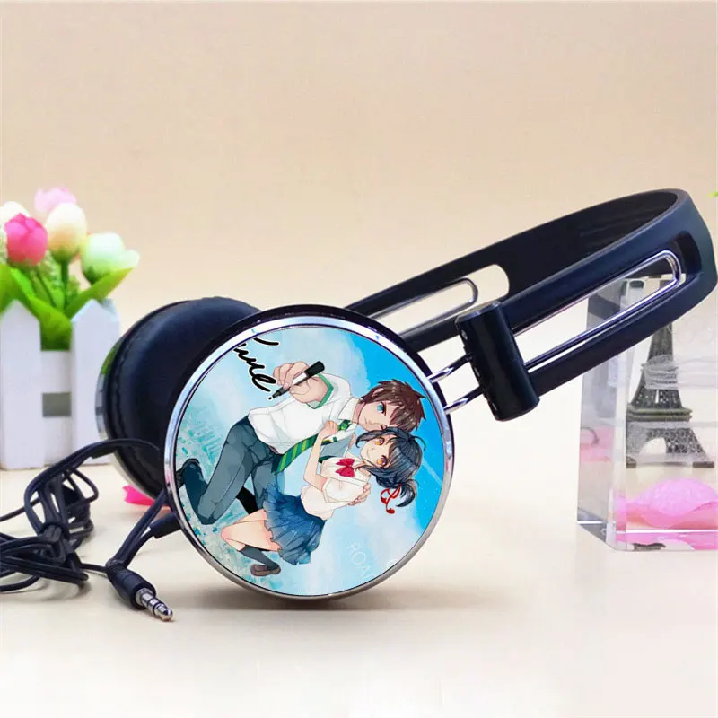 Игровые проводные наушники с аниме Ваше имя Tachibana Taki Miyamizu Mitsuha регулируемые