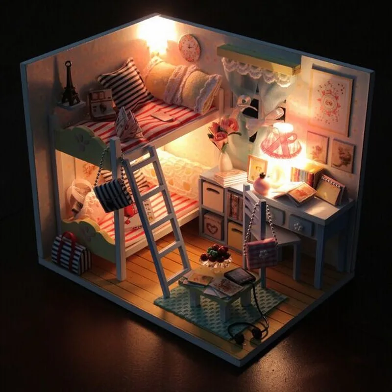 Hoomeda DIY 3D кукольный домик деревянные детские воспоминания модели Строительные