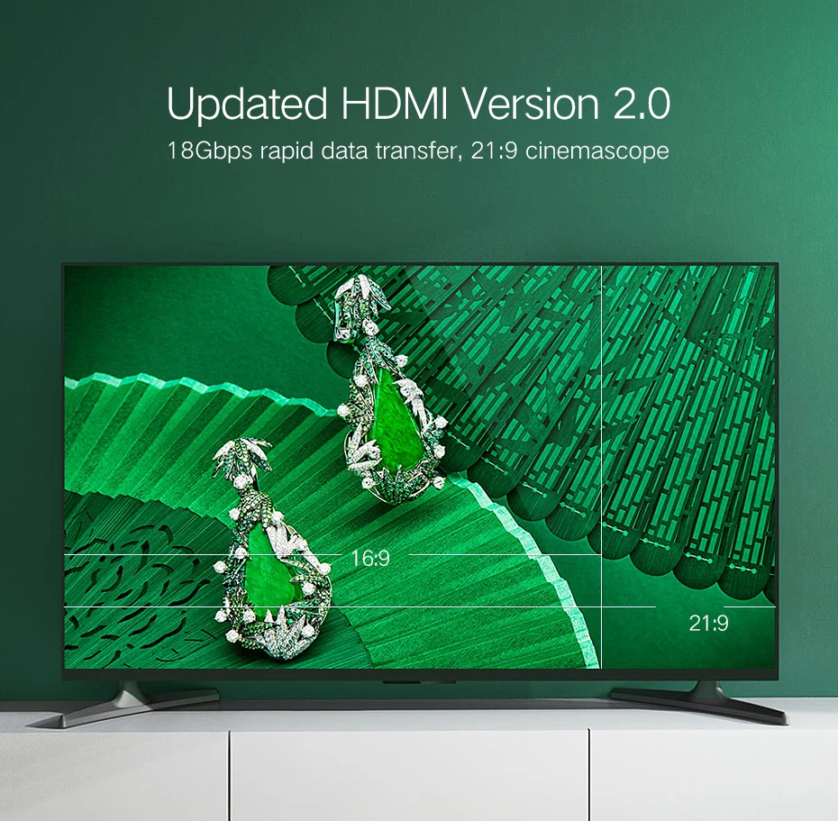 HDMI кабель 3 фута 6 футов 10 2 0 1 м 5 позолоченный штекер высокая скорость 18 Гбит/с