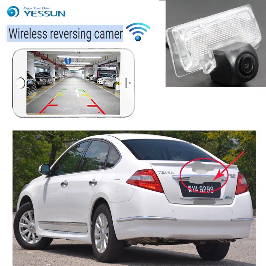 Беспроводная камера заднего вида YESSUN для Nissan Teana J32 L33 Maxima Ti 2008 ~ 2019 парктроник Tepee CCD