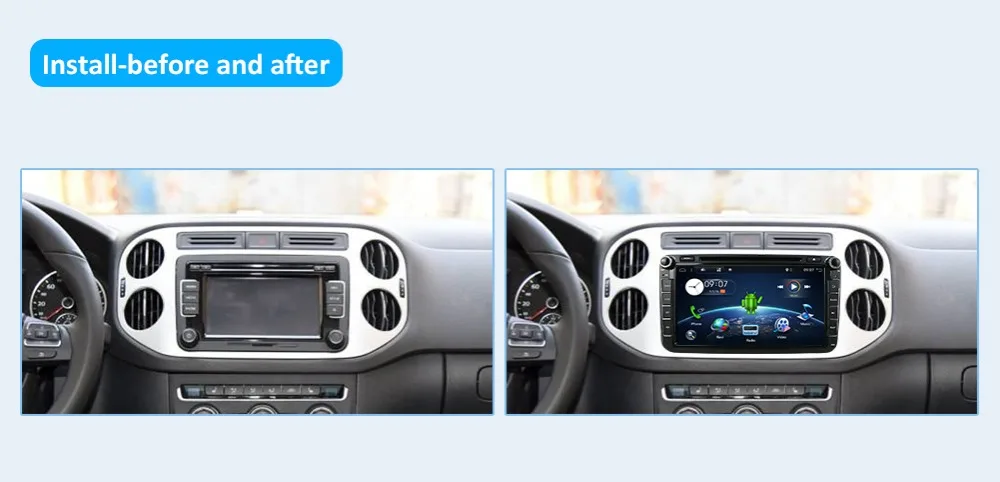 2 din Android 8,1 Восьмиядерный 2 Гб ОЗУ автомобильный DVD для Passat CC Polo GOLF 5 6 Touran EOS T5 Sharan Tiguan Skoda Seat Leon gps Радио BT