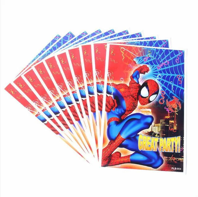 gift bag 20pcs 29*40 см Рисунок человека-паука, тематическая бумага Pinata для детей, детские вечерние игрушки для игр, декор для дня рождения, подарочные пакеты с днем рождения pinata - Цвет: gift bag 20pcs