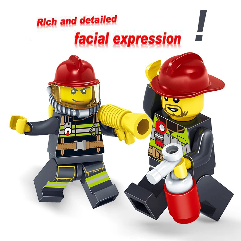 YETAA Legofigure блок подарки кирпичи пожарные блоки игрушки для детей грузовой