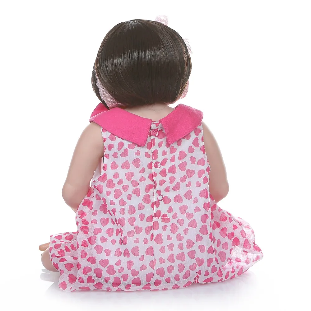 NPK 56 см кукла bebe reborn baby girl victoria силиконовая игрушка для ванны с полным корпусом 100%