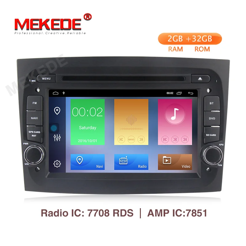 MEKEDE Android9.1 автомобильный dvd плеер gps навигатор для Fiat Doblo 2015 2016 TDA7851 wifi 4g