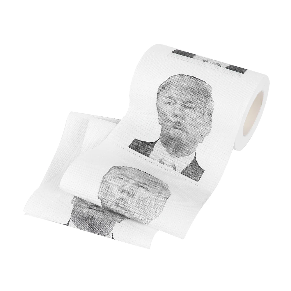 1 рулон Творческий Дональд Трамп Туалет Бумага Ванная комната Шутки развлечения