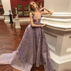 2022 великолепные Лавандовые платья для выпускного вечера со съемным шлейфом, блестящее платье с вышивкой в виде драгоценных камней, вечернее платье