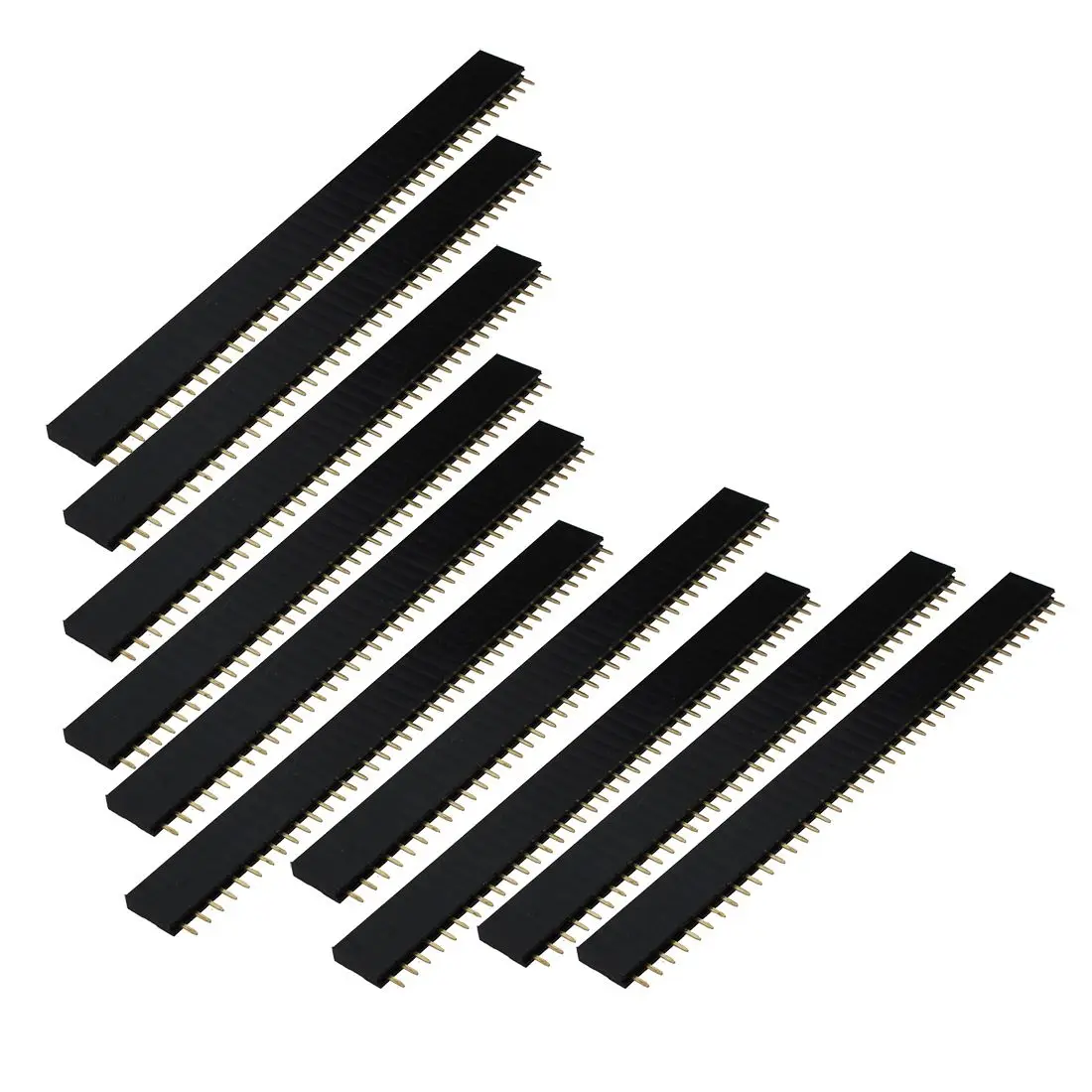 Фото Drop shipping 10X 40 pole Female Pin female connector pin strip header 2.54mm jack single-breasted Black Обустройство дома Drop shipping 10X 40 pole Female Pin female connector pin strip header 2.54mm jack single-breasted Black Обустройство дома