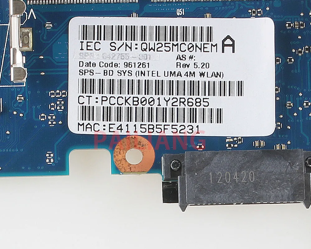 PAILIANG материнская плата для ноутбука hp Elitebook 8460P PC материнская плата 642759-001 6050A2398701-MB-A02 full tesed DDR3