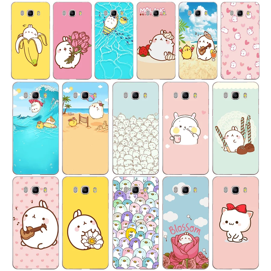 70 ZX Kawaii Molang мультфильм аниме собака Кот ТПУ Мягкий силиконовый чехол для Samsung Galaxy