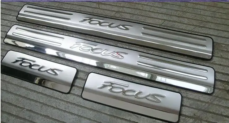 Высококачественные накладки на пороги из нержавеющей стали для Ford Focus 3 2 хэтчбек седан 2005