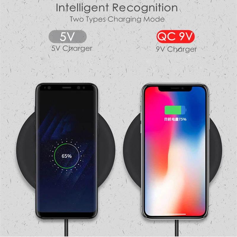 Беспроводное зарядное устройство Qi для iPhone Xs XR X 8 Plus быстрая Беспроводная зарядка