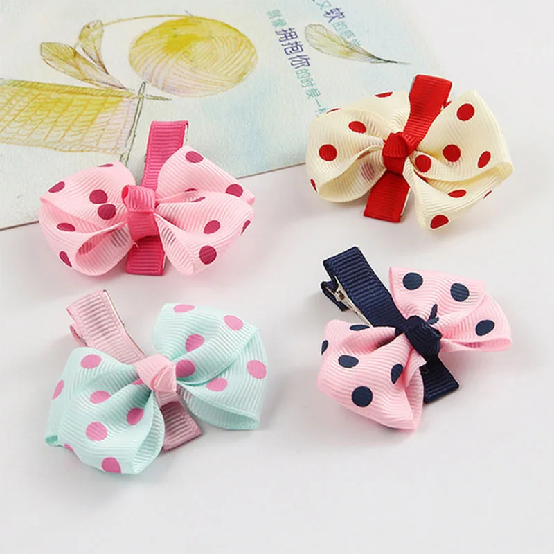 

7pcs Grosgrain Ribbon Solid Hair Bows Hairpin With Clips Hairbow Hairgrips for Girls Kids Headwear Boutique Hair Accessories
