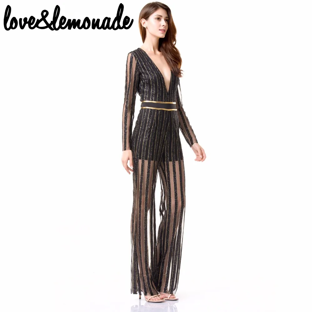 Полосатые комбинезоны с блестками Love& Lemonade TB 9813
