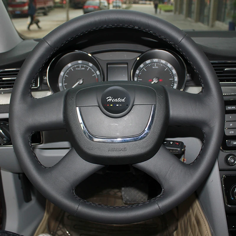 Крышка рулевого колеса для Skoda Octavia Superb 2012 Шкода фабия Octavia a5 2012 2013 Yeti 2009-2013 Оплетка на руль