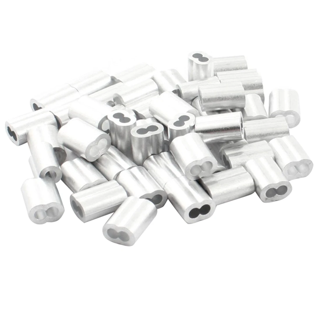 MYLB 50Pcs 15 мм алюминиевые песочные часы обжимной рукав для 3 троса|sleeve crimp|sleeve