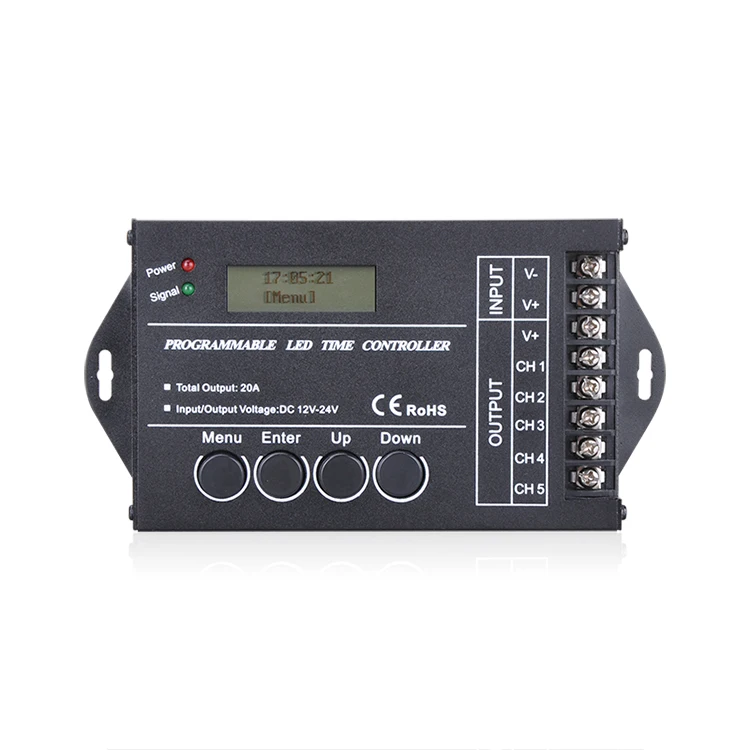WIF Время программируемый RGB светодиодный контроллер TC421 и TC420 DC12V/24 V 5 каналов общий выход 20A общий анод программируемый