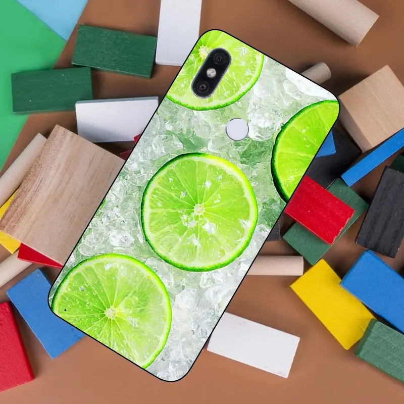 Фруктовый ананас банан арбуз черный мягкий чехол для телефона Xiaomi MI8 6 Note2 Note3 Redmi