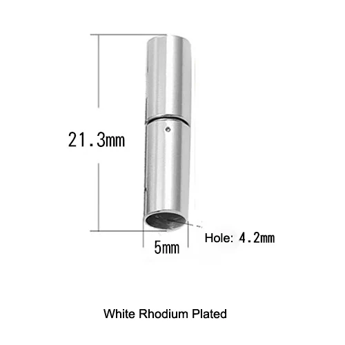 Штыковые застежки из нержавеющей стали с отверстием 4 2 мм для кожаных шнурков
