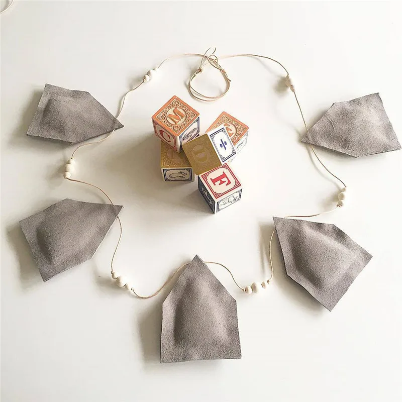 

Замшевая ткань и деревянные бусины детская комната подвеска для детской стены украшения скандинавские гирлянды детское украшение для душа