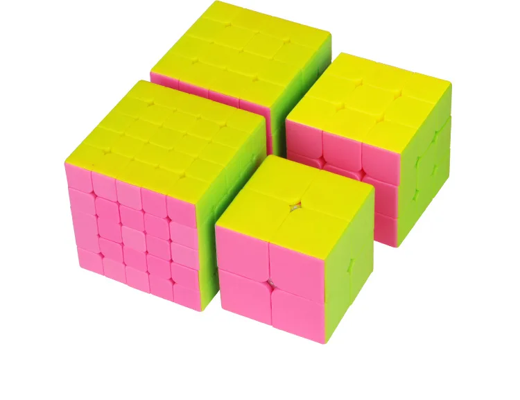 4 шт. YUXIN ZHISHENG 2x2 3x3 4x4 5x5 набор магических кубиков скоростная головоломка 2*2 3*3 4*4 5*5 куб профессиональные Развивающие игрушки для детей
