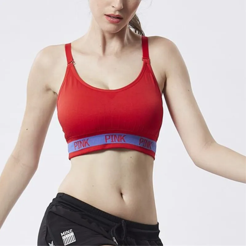 Pholeey Sexy Adjusted-straps Letter Wire Free Female Bra Y-line Straps Women Vest Three Quarters Cup P18179 | Женская одежда
