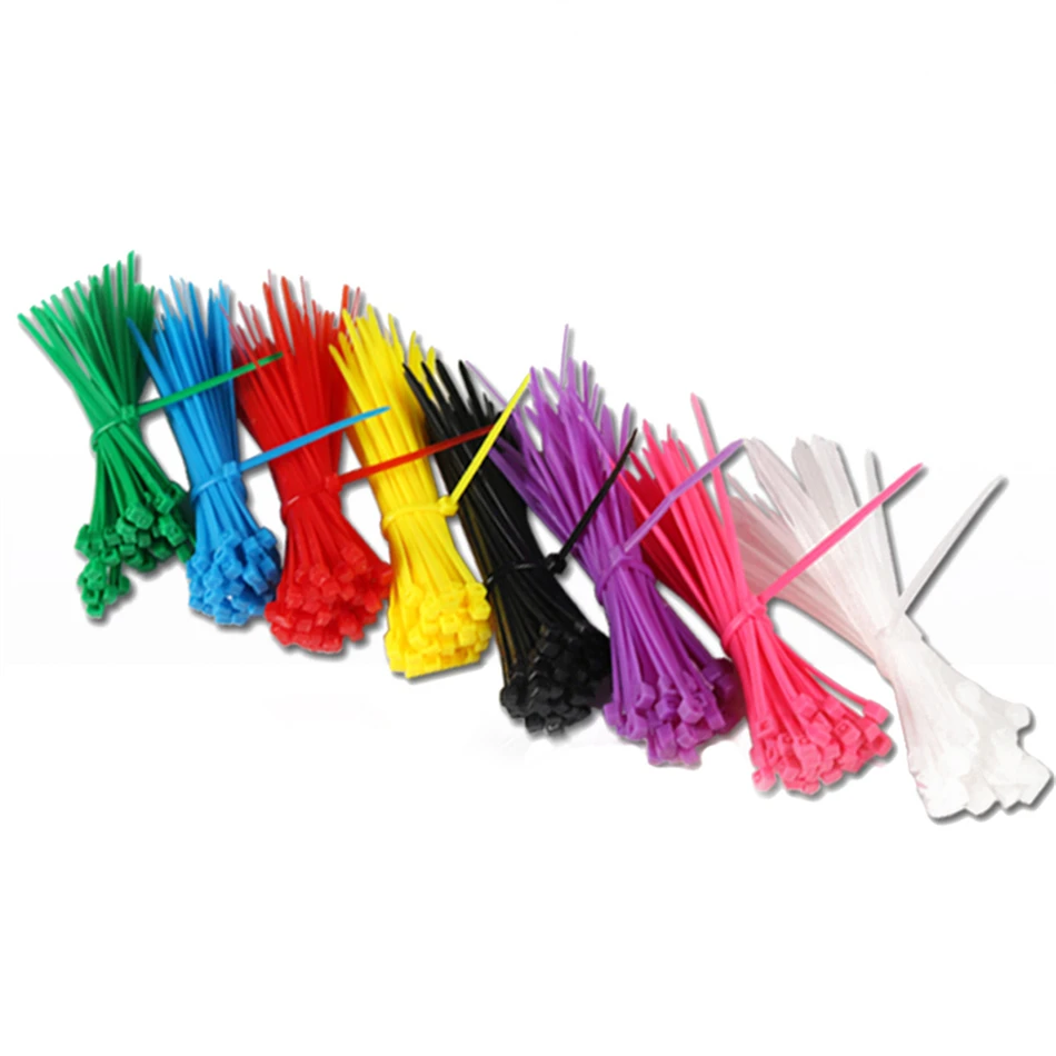 3*100 мм 100 Φ и 8 дюймов на выбор iorro nyIon cabIe tIes wire tIe pIastic zIp red bIue yeIIow|zip ties|tie zipwire tie |