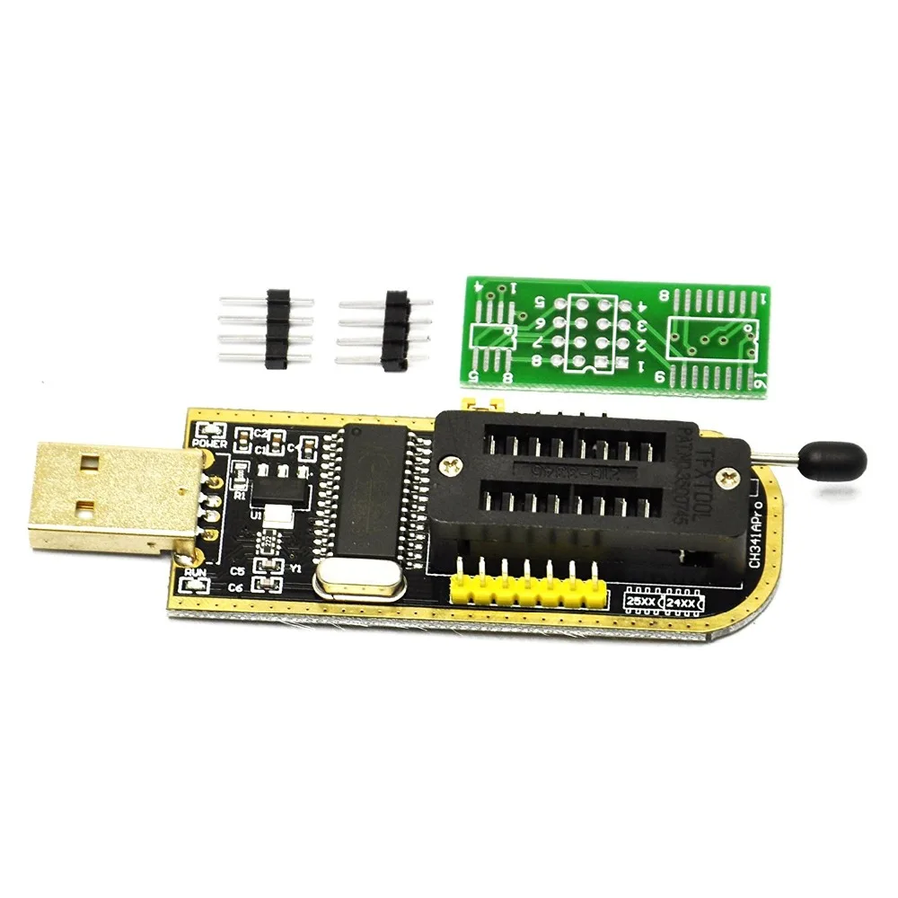 ShenzhenMaker USB программист CH341A серии чип горелки 24 EEPROM BIOS писатель 25 SPI Flash AE1185|Детали и