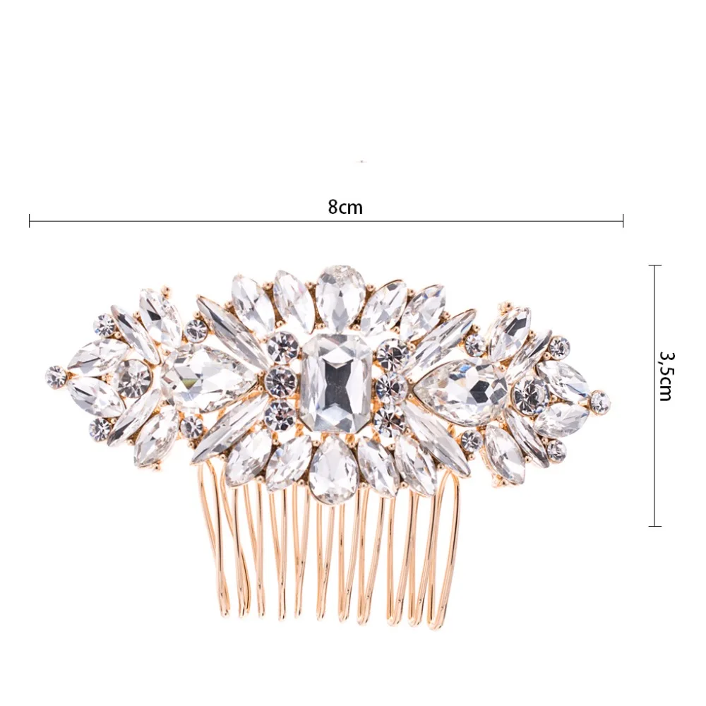 2017 Новый дизайн стразы кристаллы невесты свадебные гребни для волос боковая