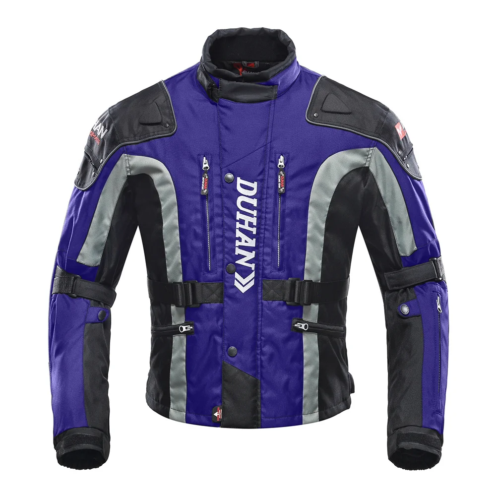 Only Blue Jacket DUHAN, мотоциклетные наборы курток, ветрозащитная куртка и штаны, комплект защитного снаряжения, защитный костюм для верховой езды, мотоциклетные штаны, мотоциклетная куртка - Цвет: Only Blue Jacket