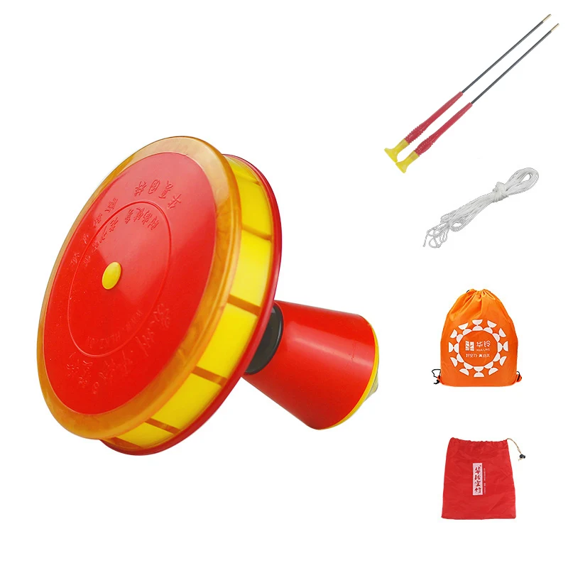 Red and Yellow Китайская Асимметричная diabolo 9 игрушка медведи профессиональный набор Diabolo упаковка с сумкой для струн Китай - Цвет: Red and Yellow
