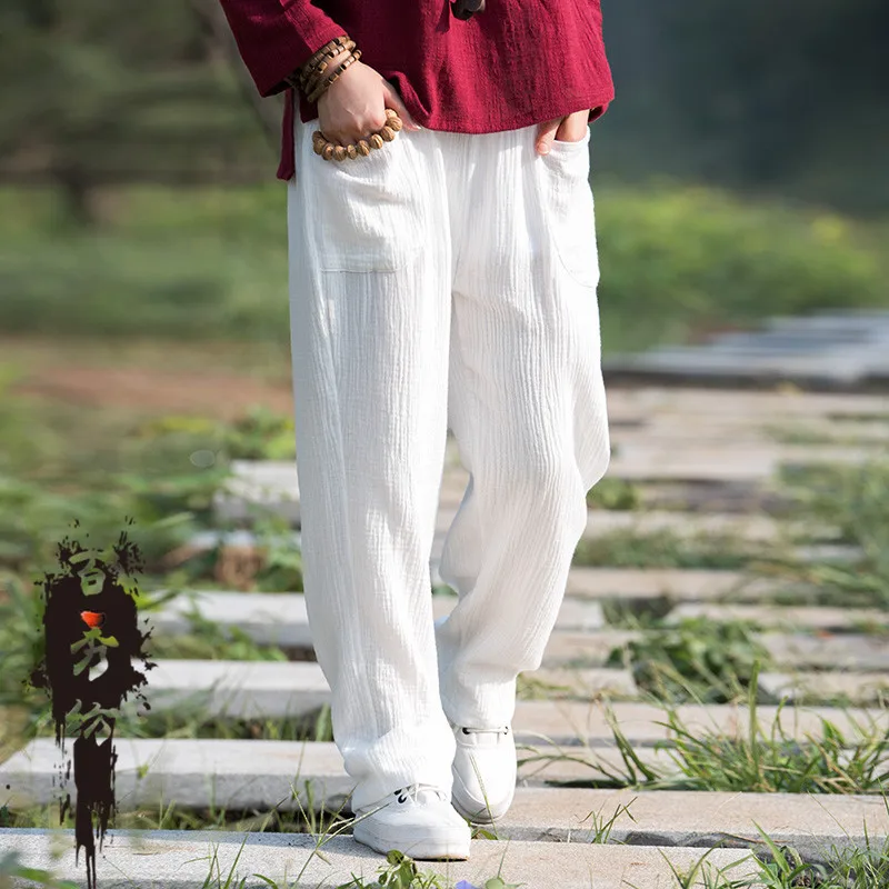Брюки султанки из хлопка и льна в японском стиле|cotton linen pants|linen pantsfashion pants |