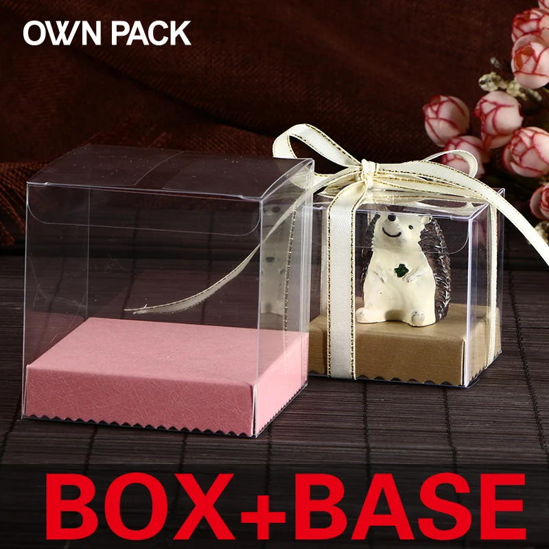 Прозрачная коробка с подставкой 10 шт./лот|box gift packaging|box cubebox |