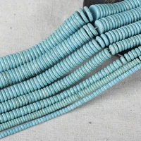 wholesale dia 5 16mm artificial blue turquoises spacer beads loose round flat rondelle bracelet beads for diy jewelry making