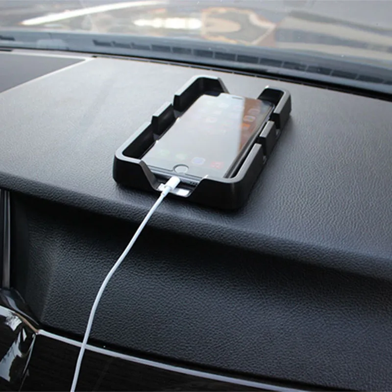 Автомобильный нескользящий коврик Многофункциональный мобильный телефон отсек