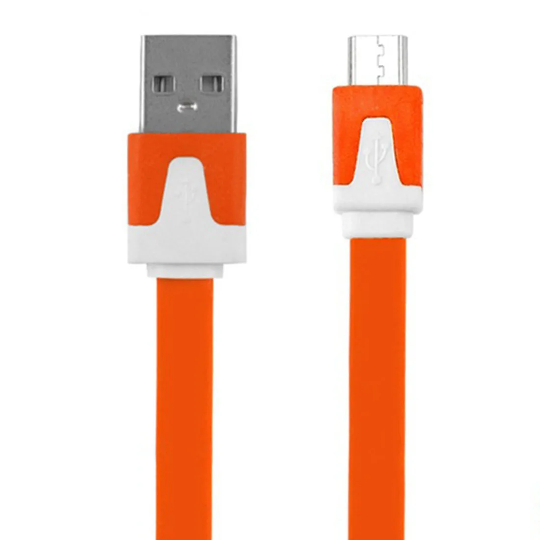 orange Micro USB кабель 1 м/2 м/3 м Быстрая зарядка синхронизации данных плоский Лапша кабель для samsung Xiaomi huawei LG htc Android телефонные кабели - Тип штекера: orange