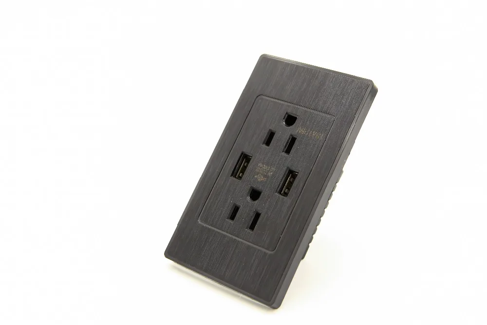 Двойной USB порт розетка зарядное устройство AC мощность цепочка из нескольких
