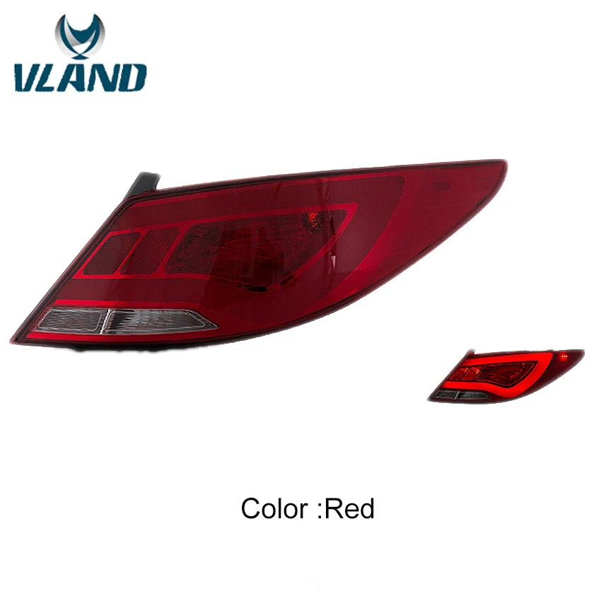 VLAND Factory для Accent Verna Solaris светодиодный задний фонарь 2010 2011 2012 2013 с подключением и воспроизведением+ один год гарантии