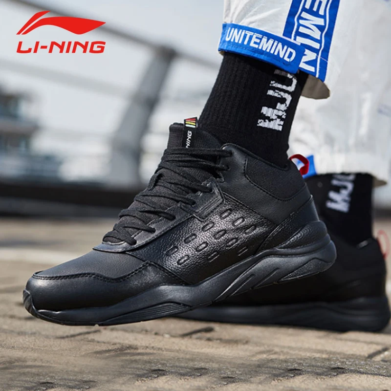 Li-Ning/мужская спортивная обувь с теплой флисовой дышащей подкладкой; классические кроссовки; AGCN123 YXB234