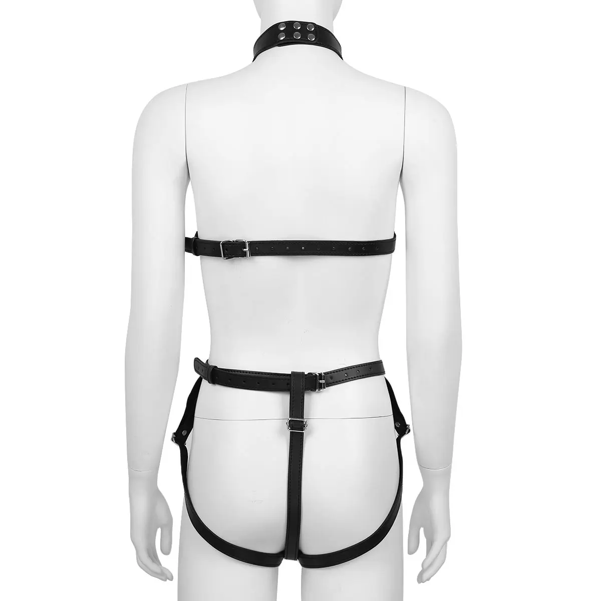 TiaoBug женские черные ремни из искусственной кожи с лямкой на шее регулируемые