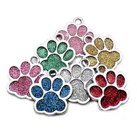 wholesale 100pcs bright pet shiny claw id pet dog accessories alloy id tag puppy pet collar pendant pet dog cat dog back home