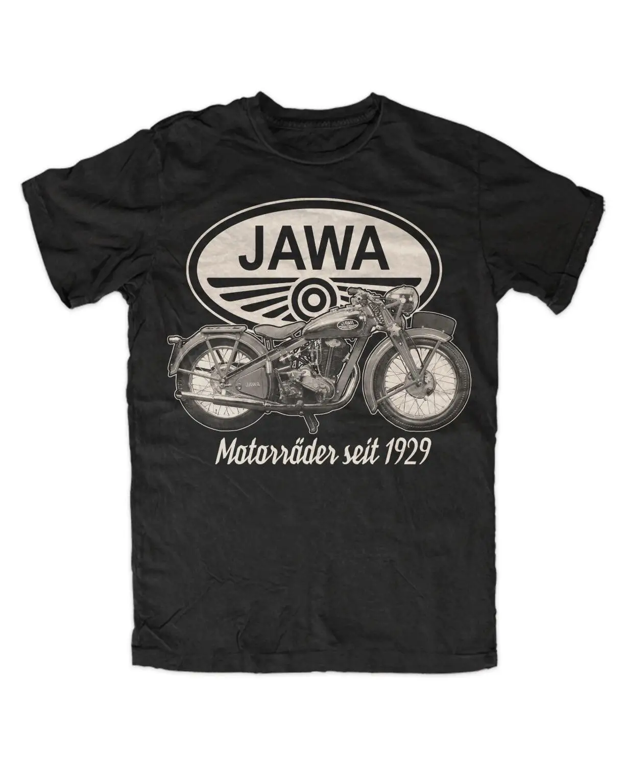 Черный Jawa мотоцикл культ Ostalgie мотоцикл 350,700.502019 Новинка хлопок Мужская одежда размер лучшие футболки - Цвет: Черный