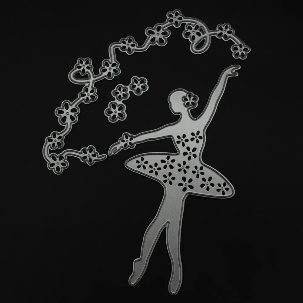 Балетная девушка металлические резные штампы для танцев леди металлический